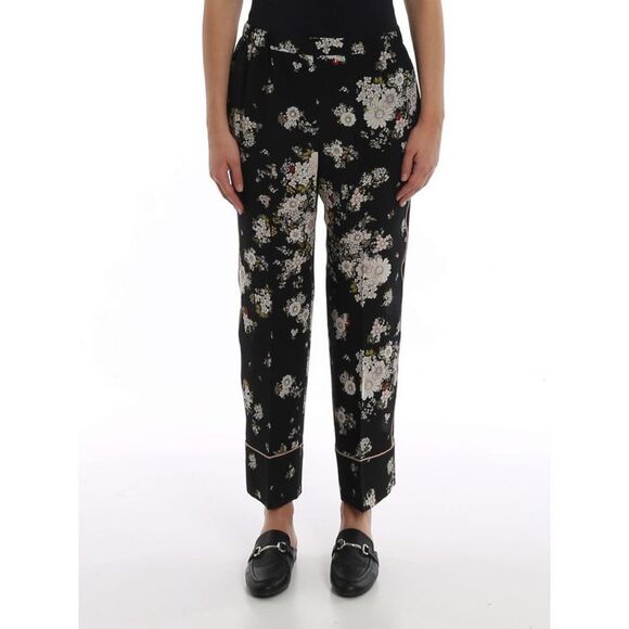 N°21 Silk Floral Crop Pants – Italian 38 –‎ Luxury Lounge Trousers – $450 MSRP - Picture 3 of 11
